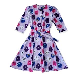 Vintage Purple Floral Dress